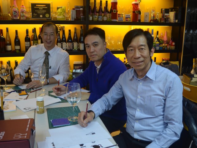2015-12-30 Glass Etching cum Wine Tasting Workshop